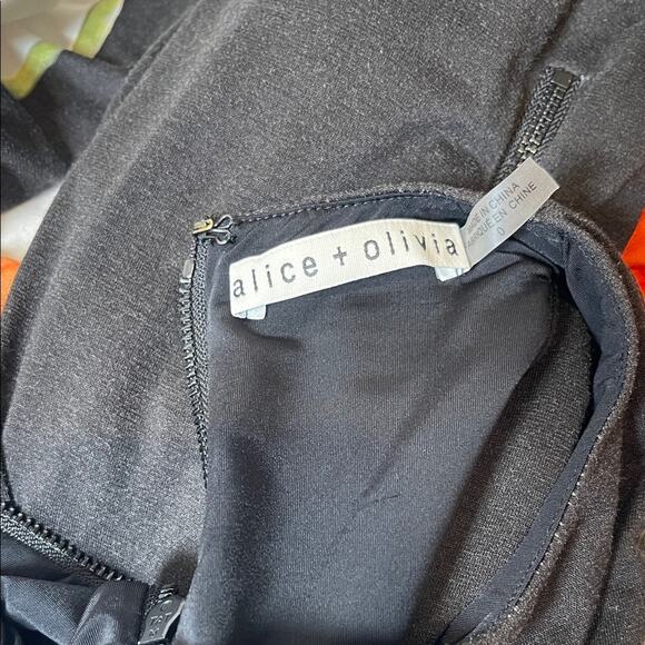 Alice + Olivia Pania Floral Colorblock Maxi Dress in Dream Life Black Size 0 - Picture 7 of 8